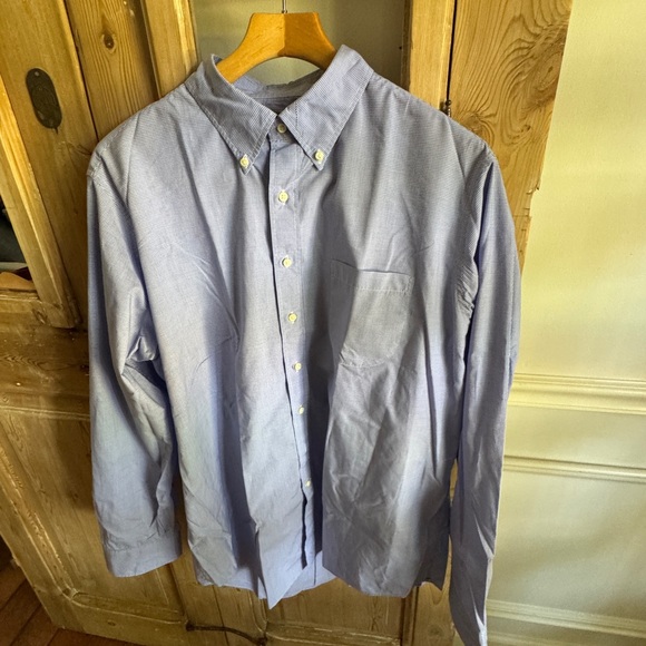 LN Sid Mashburn Button Down Blue & White Check